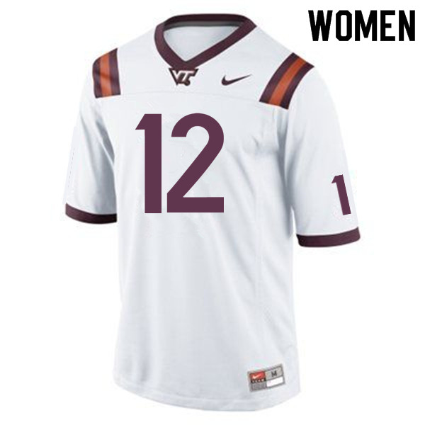 Women #12 Henri Murphy Virginia Tech Hokies College Football Jerseys Sale-Maroon